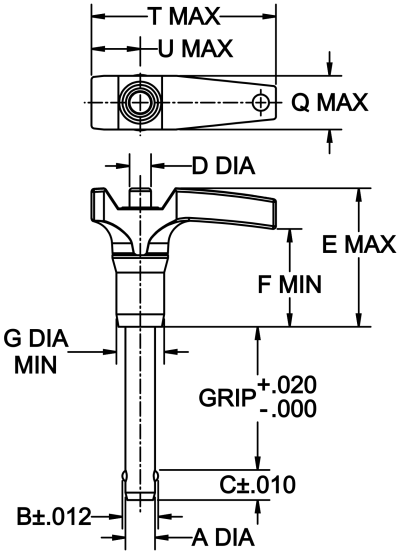 Heavy-Duty Ball Lock Pin (L Handle) - Cable Assembly - Image 2